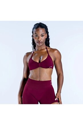 Bordo Impact Strappy Bra - Destekleyici Spor Bra