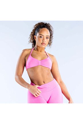 Pembe Impact Strappy Bra - Destekleyici Spor Bra
