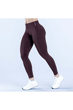 Bordo Impact Leggings - Şekillendirici ve Toparlayıcı Spor Tayt