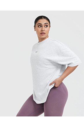 Oneractive t-shirt oversize açık gri