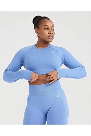 Oneractive Crop Top Gök Mavisi