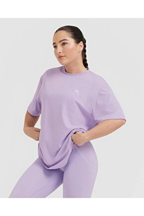 Oneractive Klasik Oversize Tişört mürekkep mavisi