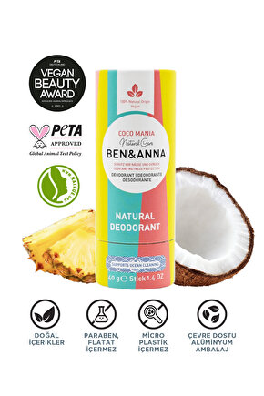 Ben&Anna Doğal Deodorant 2’li Avantajlı Paket – Coco Mania & Pink Grapefruit