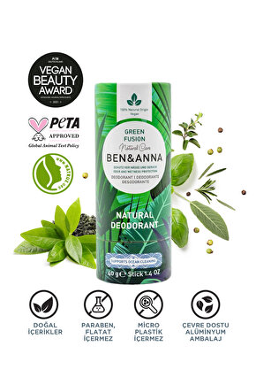 Ben&Anna Doğal Deodorant 2’li Avantajlı Paket – Pink Grapefruit & Green Fusion