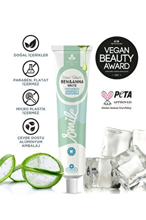 Ben & Anna Florürlü Beyazlatıcı Diş Macunu 75 ml Parlak Görünüm Vegan