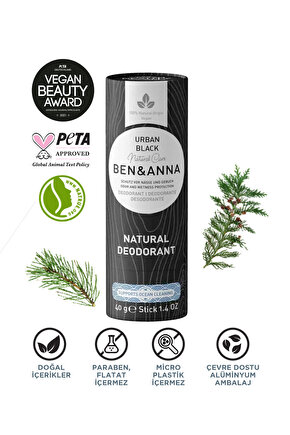 Ben&Anna Doğal Deodorant 2’li Avantajlı Paket – Urban Black & Pink Grapefruit