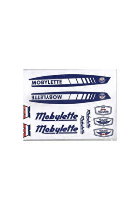 Çıkartma Mobilet Mavi Üniversal Etiket Seti A4 Boyutunda