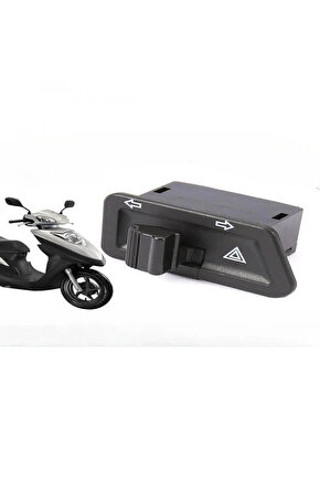 Scooter Motorsiklet 4’lü sinyal düğmesi Üniversal Uyum
