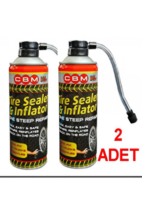 Lastik Tamir Kiti Lastik Tamir Spreyi 400 Ml Büyük Boy 2 Adet