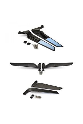 H2 Kanat Ayna Büyük Model Ayna 8 mm 10 mm ters düz tüm motosikletler uyumlu