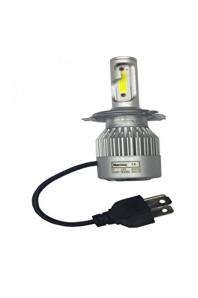 Motosiklet H4 Fanlı Power Led 12V 100100W Beyaz Işık Zenon Ampul 1 Adet
