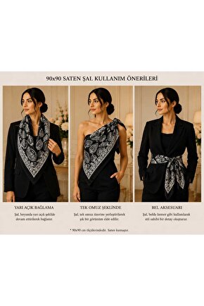 BUTA DESENLİ SATEN FULAR