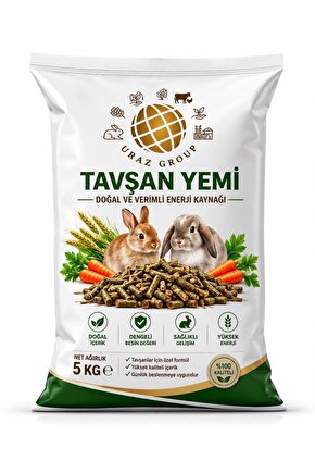 LÜKS YONCALI TAVŞAN YEMİ 5 KG (KEMİRGEN-HAMSTER-TAVŞAN-GİNEPİG)