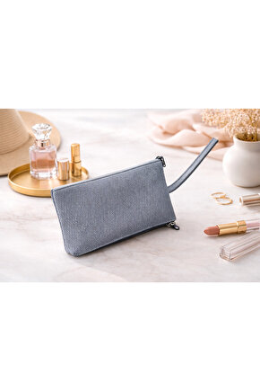 Kadın Bilek Askılı Clutch Çanta – Fermuarlı Küçük El Çantası
