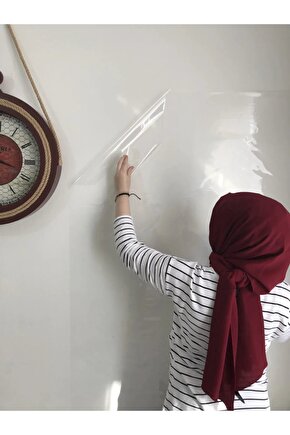 1 Şeffaf 1 Beyaz Statik Akıllı Kağıt Tahta Kalem 100x150 Cm Duvara, Cama,tahtaya Uygulanır
