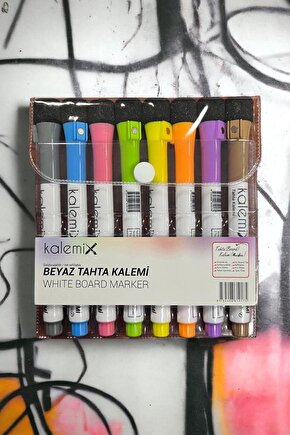 Mini Beyaz Tahta Kalemi Buzdolabı Magnet Kalemi Yazı Tahtası Kalemi 8li Set