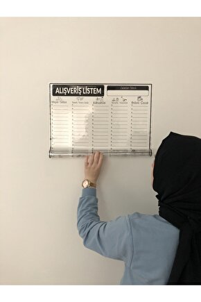 Alışveriş Listesi Programı Yazı Tahtası Akıllı Kağıt Tahta + Kalem 47x56 Cm