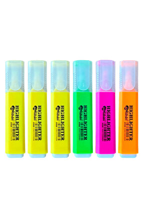 Pastel Highlighter Kalem Seti Fosforlu Kalem 6’lı