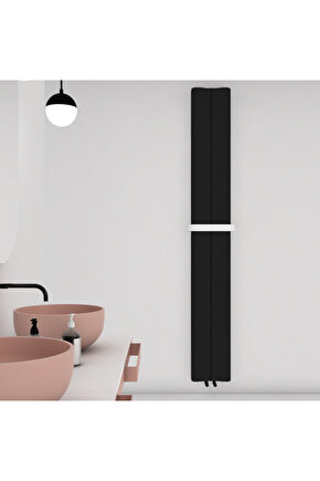 CURVY BATH 1800*0370*03RAL 9005 KUMLU SİYAHHB (ORTA)ALM.HAVLUPANBANYO RADYATÖRÜ