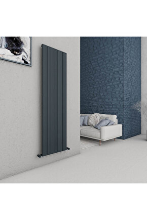 Chambord Dikey Alüminyum Radyatör Modern Tasarım Antrasit 180 x 49,5 cm