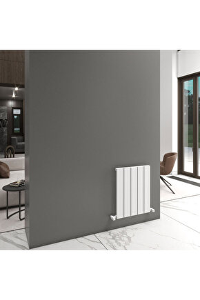 Angers Yatay Alüminyum Radyatör Modern Tasarım Beyaz 60 X 49,5 Cm