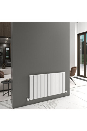 Angers Yatay Alüminyum Radyatör Modern Tasarım Beyaz 60 x 109,5 cm