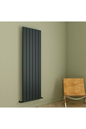 Angers Dikey Alüminyum Radyatör Modern Tasarım Antrasit 180 X 59,5 Cm