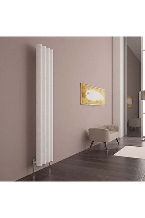 Otto Dikey Alüminyum Radyatör Modern Tasarım Beyaz 180 x 39,5 cm