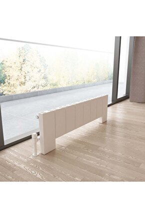 Elvino Floor Yatay Alüminyum Radyatör Modern Tasarım Beyaz 30 x 99,5 cm