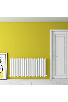 Pipette Yatay Alüminyum Radyatör Modern Tasarım Beyaz 60 x 123 cm
