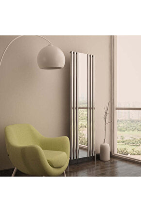 Tallis Mirror Dikey Alüminyum Radyatör Modern Tasarım Parlak Eloksal 180 x 55 cm