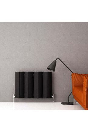 Nixie Yatay Alüminyum Radyatör Modern Tasarım Siyah 60 x 83,5 cm