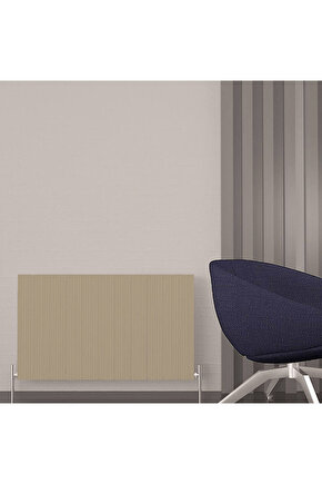 Monza Double Yatay Alüminyum Radyatör Modern Tasarım Latte 60 X 104 Cm