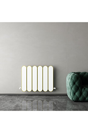 Magico Double Yatay Alüminyum Radyatör Modern Tasarım Beyaz 60 x 74,5 cm