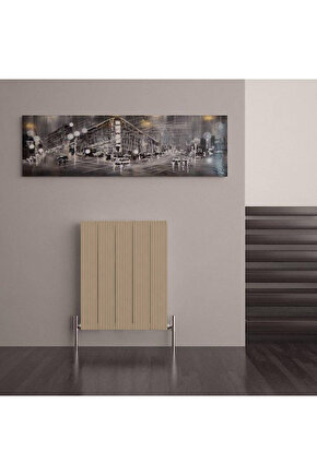 Monza Double Yatay Alüminyum Radyatör Modern Tasarım Latte 60 X 47 Cm