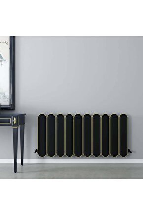 Magico Yatay Alüminyum Radyatör Modern Tasarım Siyah 60 x 124,5 cm