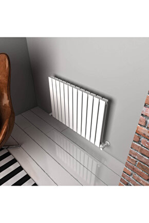 Plata Double Yatay Alüminyum Radyatör Modern Tasarım Beyaz 60 x 84 cm