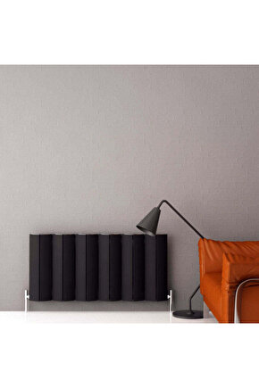 Nixie Yatay Alüminyum Radyatör Modern Tasarım Siyah 60 x 125,5 cm