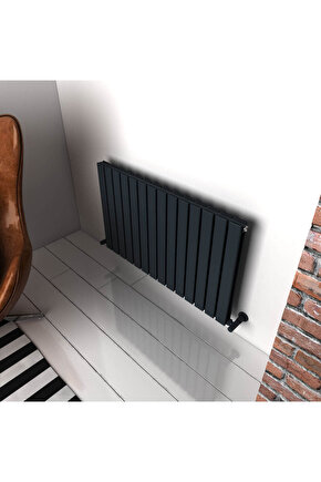 Plata Double Yatay Alüminyum Radyatör Modern Tasarım Antrasit 60 x 98 cm