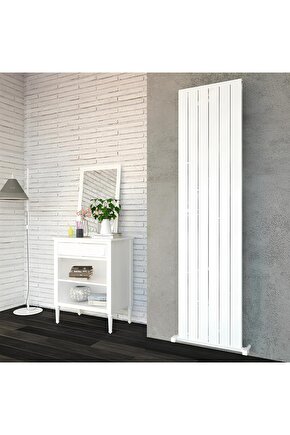 Elite Dikey Alüminyum Radyatör Modern Tasarım Parlak Beyaz 180 x 44,5 cm