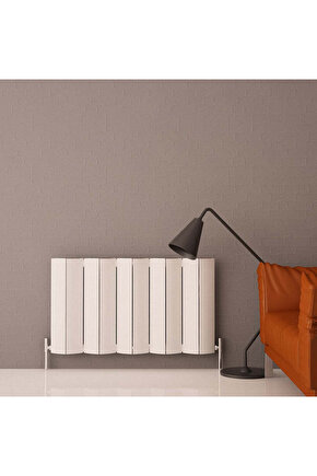 Nixie Yatay Alüminyum Radyatör Modern Tasarım Beyaz 60 x 104,5 cm