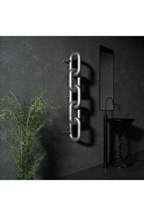 Link Dikey Paslanmaz Çelik Radyatör Modern Tasarım Satine 130 x 24 cm