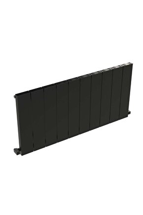 Elvino Yatay Alüminyum Radyatör Modern Tasarım Siyah 60 x 124,5 cm