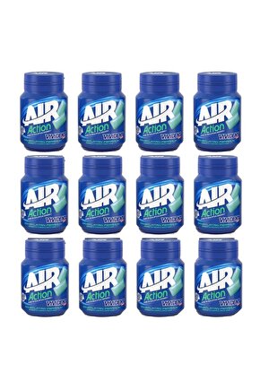 XYLIT Air Action Nane ve Okaliptus Aromalı Şekersiz Tatlandırıcılı Draje Sakız 63 g X 12 Ad