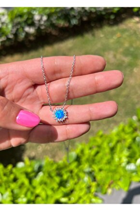 Opal Taşlı Kolye