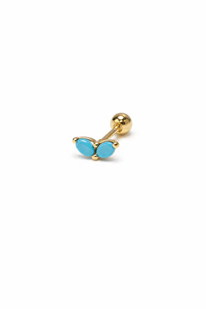 Gümüş Tukuaz Taşlı Piercing