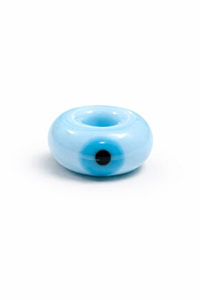 Mavi Gözlü Silindir Murano Cam Charm