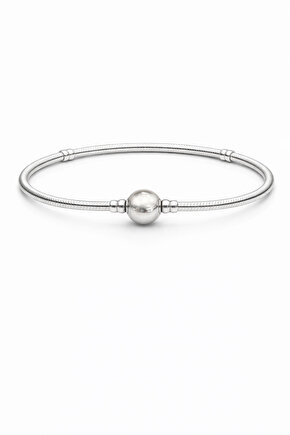 Taşsız Yuvarlak Kilitli Charm Takılan Bileklik