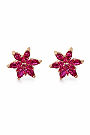Pembe Lotus Küpe