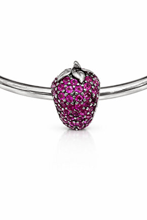 Pembe Taşlı Çilek Charm